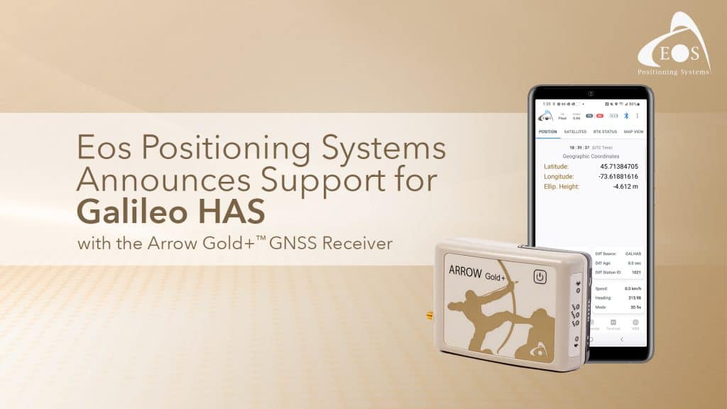 Eos Positioning Systems Announces Supporting Galileo HAS 4D Global